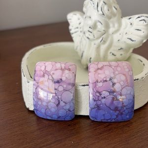 Vintage Disco Era 1970’s Artist Clay Earrings